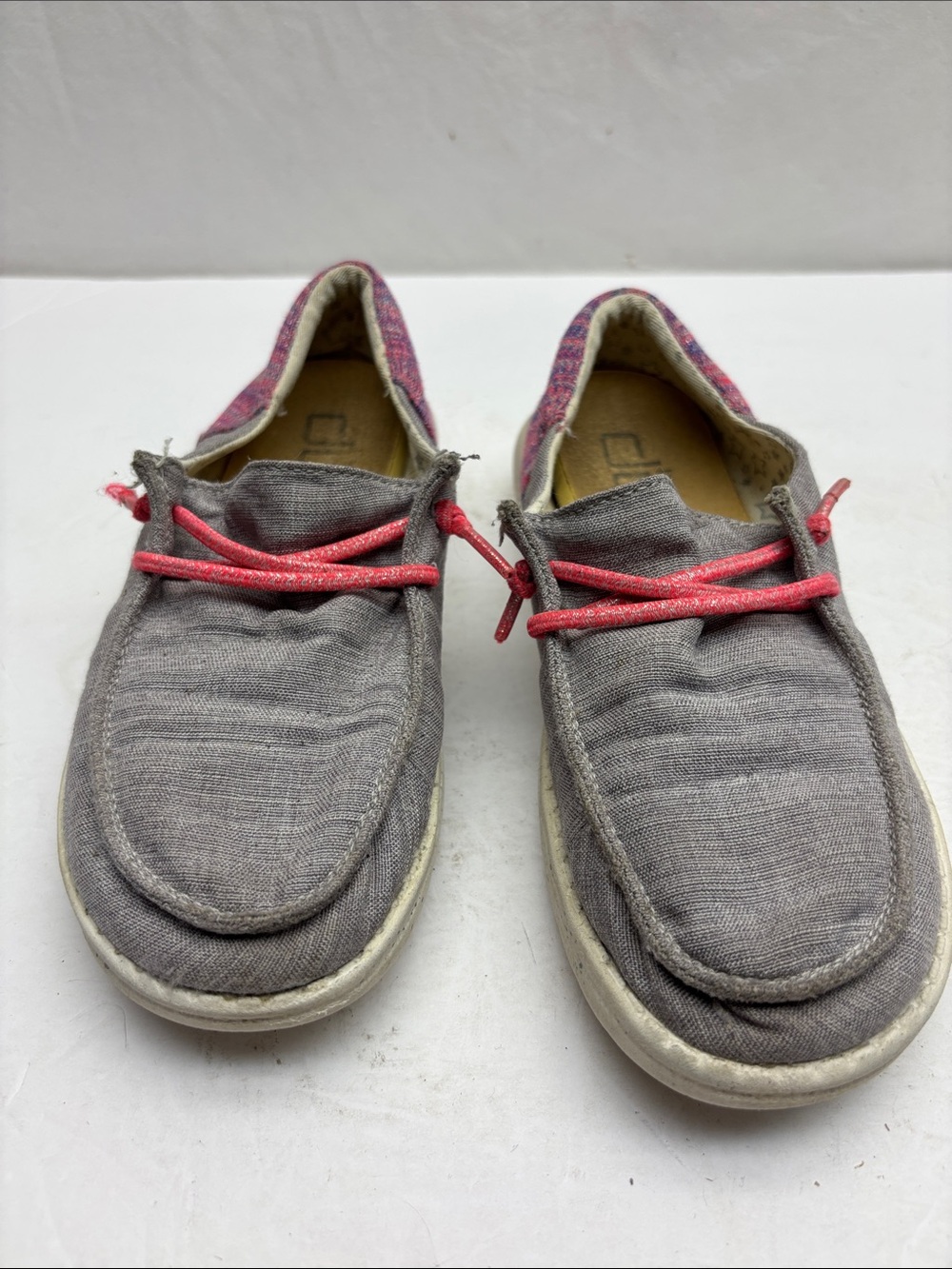 Hey Dude Funk Grey shoes for little girl SZ 2-3, box 67
